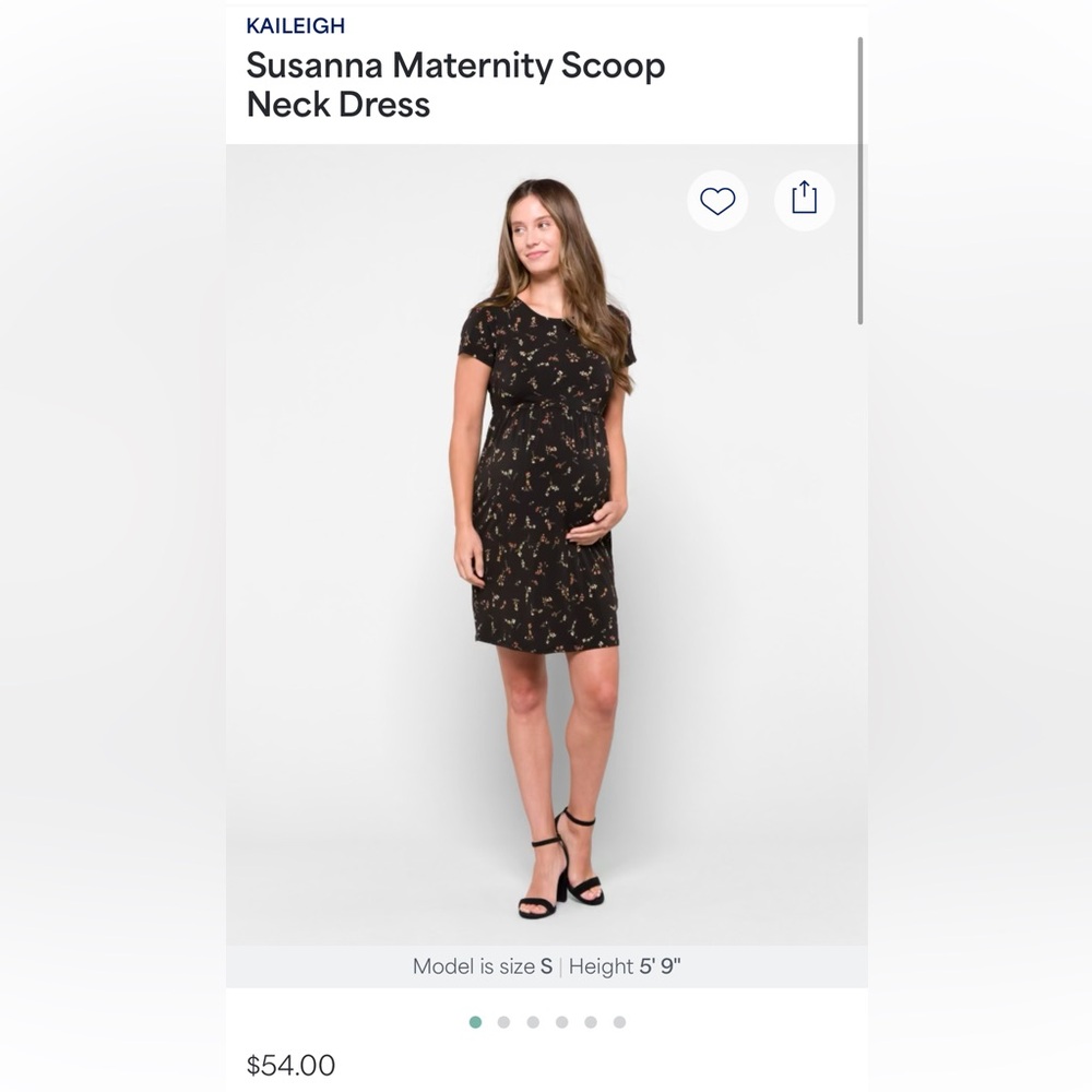 Kaileigh Susanna Maternity Scoop Neck Dress